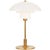 Modern Thomas O'Brien for Visual Comfort Signature Whitman Desk Lamp in Hand-Rubbed Antique Brass with White Glass Shade For Sale - Image 3 of 5