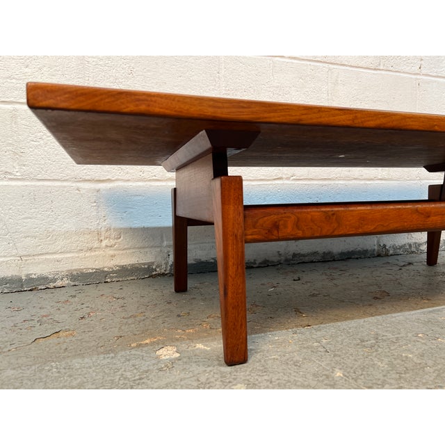 Mid-Century Walnut Coffee Table Attributed to Jens Risom For Sale - Image 12 of 17