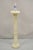 Antique Alabaster Marble Empire Style Carved Column Pedestal Plant Stand. Item features a revolving top, nice slender...