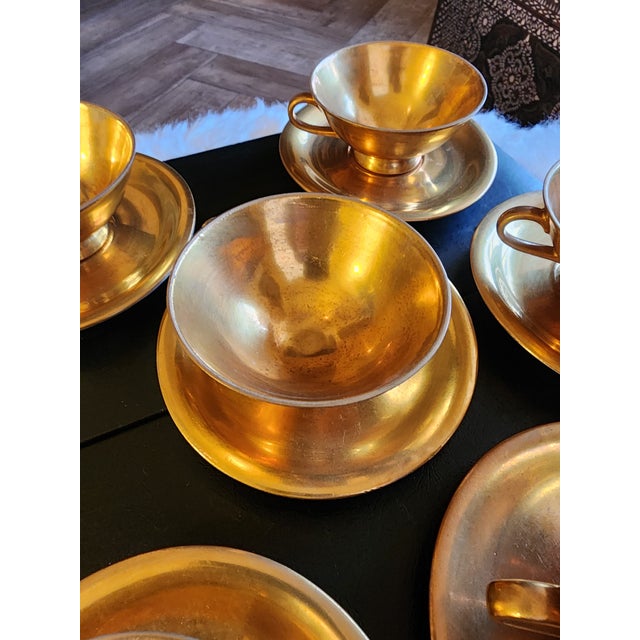 Ceramic Gold Bavarian Porcelain Demitasse Set For Sale - Image 7 of 8