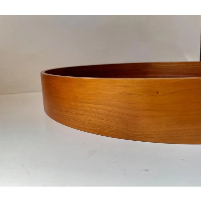 Circular Serving Tray in Teak attributed to Uno & Östen Kristiansson, 1960s For Sale - Image 4 of 9