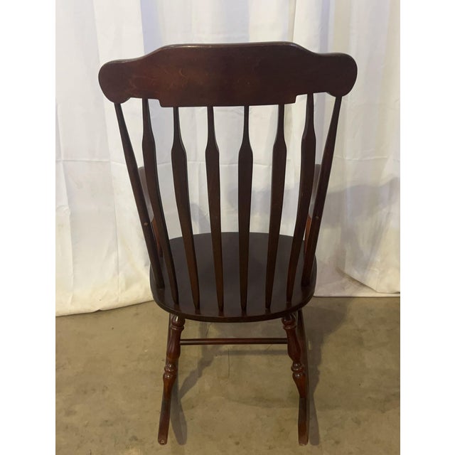 Vintage Virginia House High Arrow Back Windsor Rocking Chair For Sale - Image 6 of 10