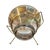 Mid-Century Modern Vintage Mid-Century Modern Glass Serving Bowl With Gold-Tone Metal Stand. For Sale - Image 3 of 10