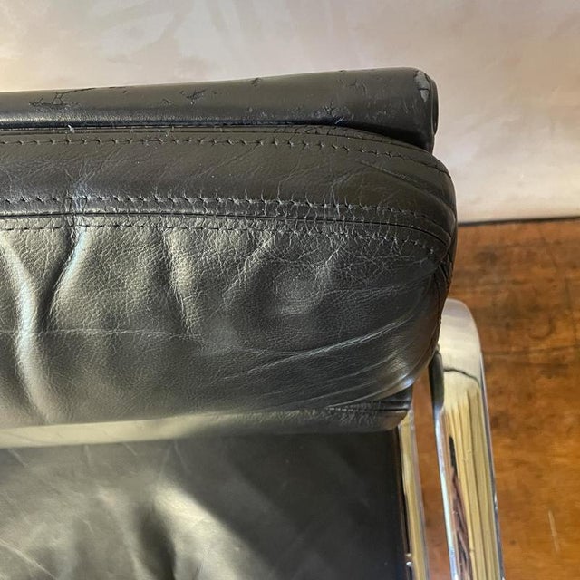 Black Leather Soft Pad Chair by Charles and Ray Eames for Vitra, 1960s For Sale - Image 10 of 14