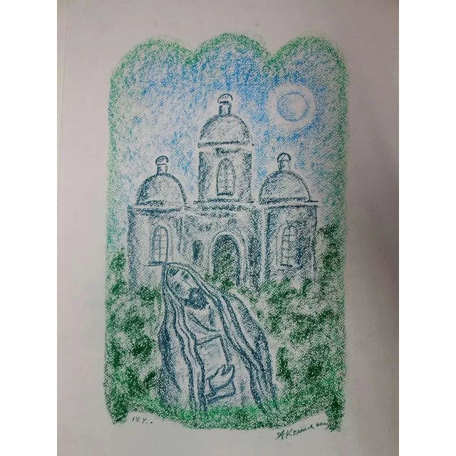 Mid 20th Century Anatoli Lvovich Kaplan, Shtetl Scene with Synagogue "Prayer" For Sale