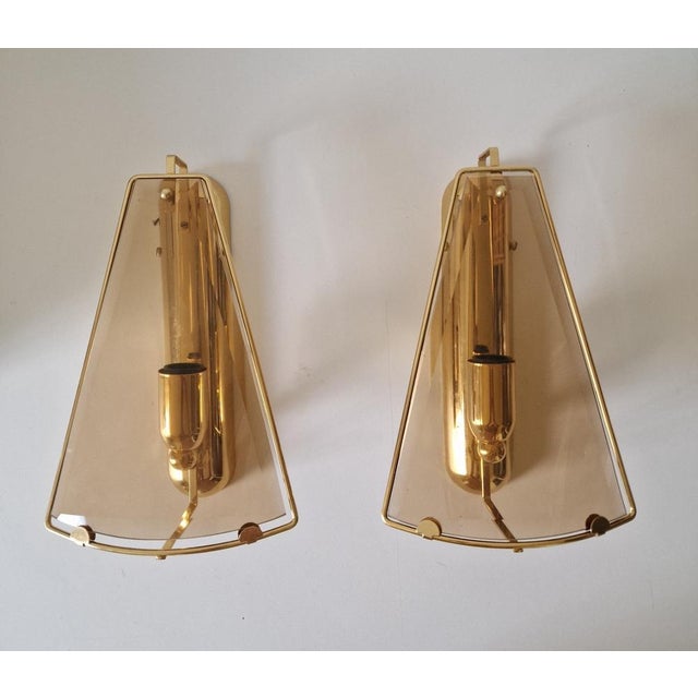 Gold Brass Wall Lights from Lakro Amstelveen, 1980s, Set of 2 For Sale - Image 8 of 8