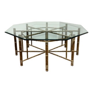 McGuire Furniture Late 20th Century Octagon Dining Table For Sale