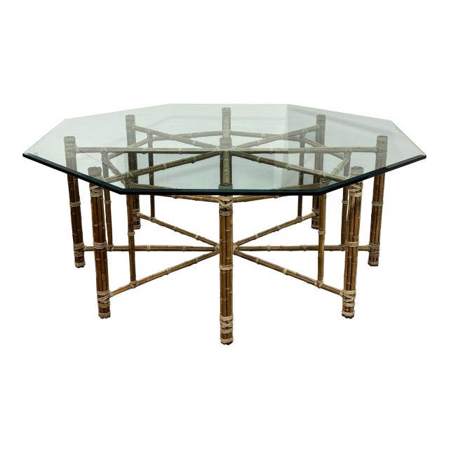 McGuire Furniture Octagonal Dining Table For Sale