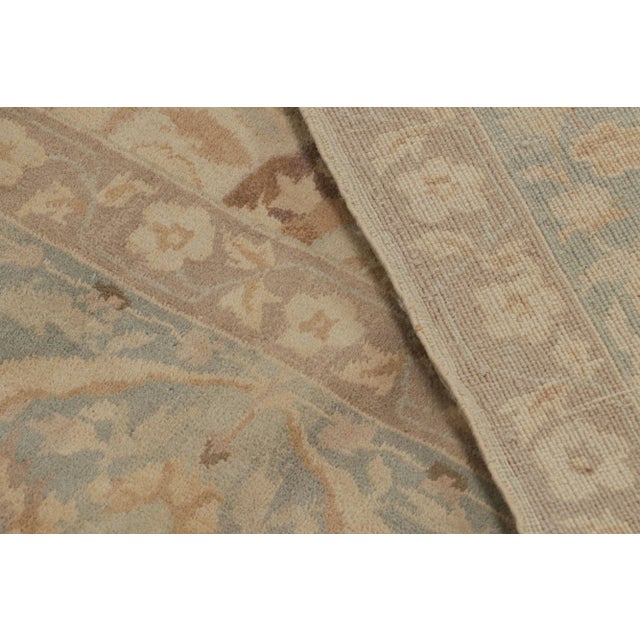 Textile Hand-Knotted Sultanabad Style Vintage Rug Beige Blue Classic Floral Pattern For Sale - Image 7 of 7