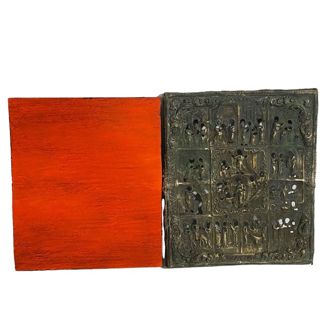 Antique Russian Silver Riza / Oklad 12" H For Sale - Image 4 of 8