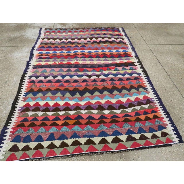 Mid 20th Century Galerie Shabab Collection Mid-20th Century Persian Flatweave Kilim Rug For Sale - Image 5 of 10