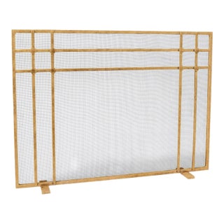 Brilliant Gold Henry Fireplace Screen For Sale