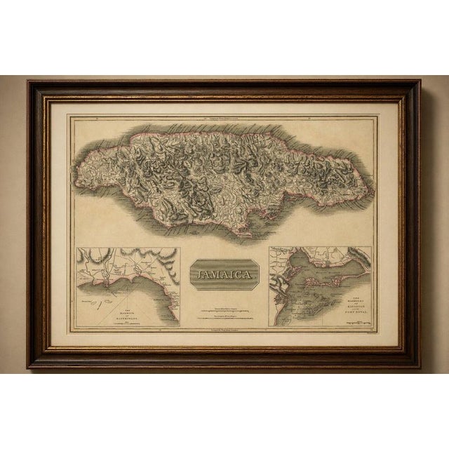 Jamaica Map by John Thomson, Kingston & Port Royal Harbors, c.1817 A finely engraved and historically important early...