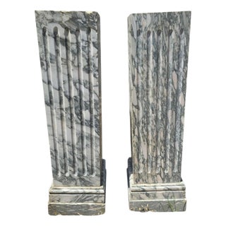 Italian Marble Pedestals, 1920s, Set of 2 For Sale