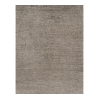 Rug & Kilim’s Oversized Modern Textural Rug in Brown, Gray and Beige Striae - 13x17 For Sale