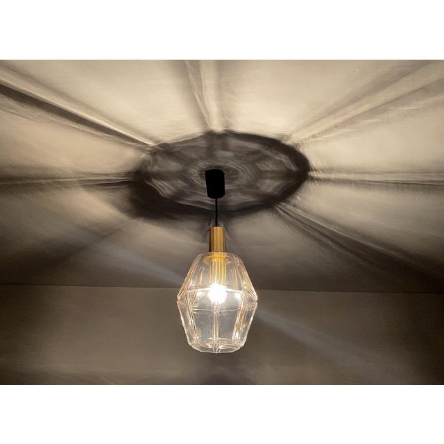 Vintage Lantern Pendant Light in Glass from Limburg For Sale - Image 15 of 18