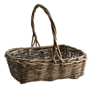 French Country-Style Vintage Twig Basket