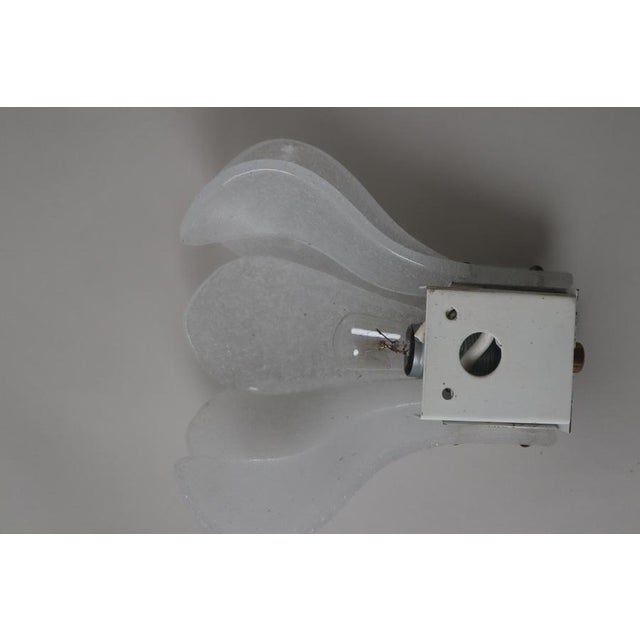 Hand Blown Ice Glass Wall Light by J. T. Kalmar, Germany, 1960s For Sale - Image 6 of 14