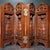 Vintage Carved Boxwood Four-Panel Miniature Folding Screen - Deities & Calligraphy For Sale - Image 9 of 9