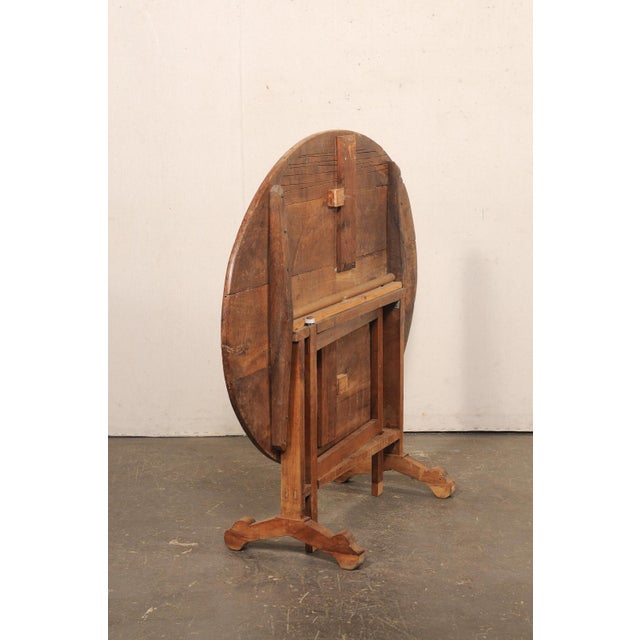 Brown French Wine Tasting Table, Early 20th C. For Sale - Image 8 of 12