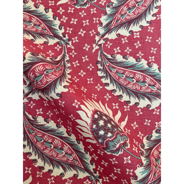 2020s Jasper Fabric X Michael Smith Remy in Red 2 Yards Hemp For Sale - Image 5 of 6