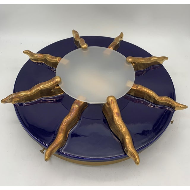 Ceramic Ceiling Light from Marioni Paolo, 1980s For Sale - Image 3 of 9
