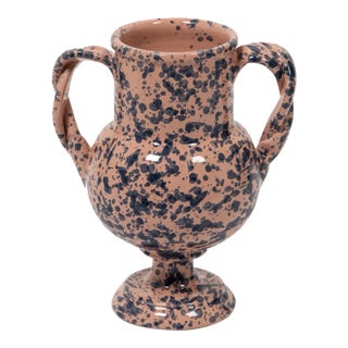 Sharland England Splatter Verona Vase, Regular, Pink and Blue For Sale