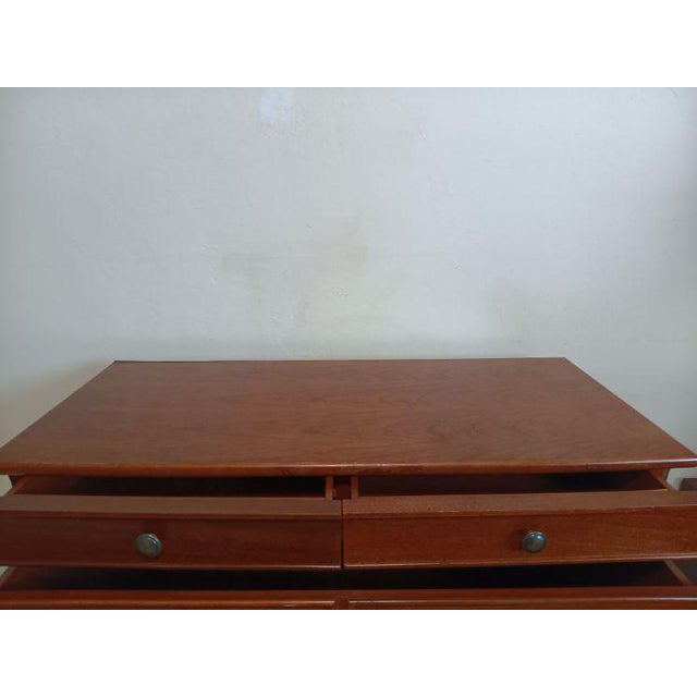 Wood Vintage Bombay Mahogany Wood Chest 5 Drawers For Sale - Image 7 of 9