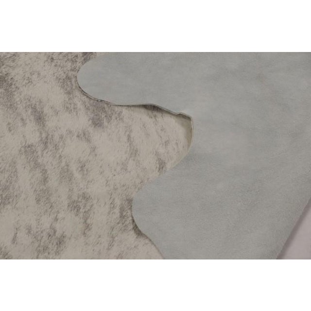 Cream Rug & Kilim’s Large Cowhide Rug in Light Gray and Cream Tones For Sale - Image 8 of 9