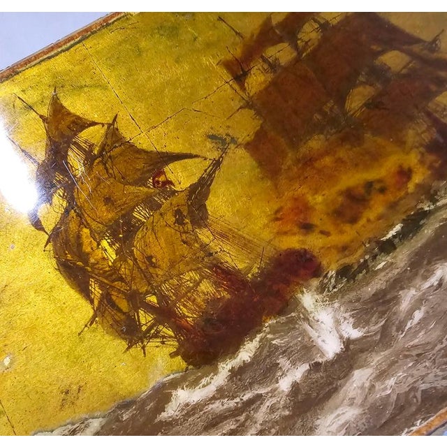 Neoclassical Painted Nesting Tables with Gold Leaf Tops, Set of 2 For Sale - Image 5 of 18