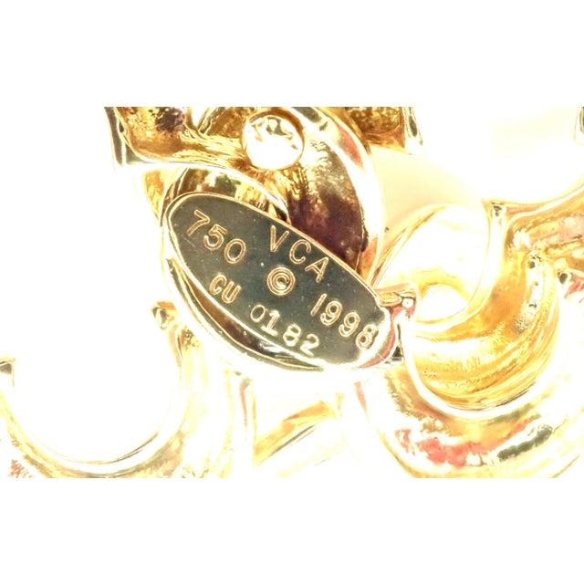 Gold 1990s Van Cleef & Arpels Large 24 Motifs Alhambra Yellow Gold Choker Necklace For Sale - Image 8 of 8