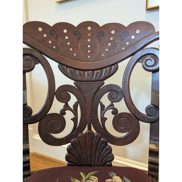 English Early 20th Century Elegant Edwardian Armchair For Sale - Image 3 of 8