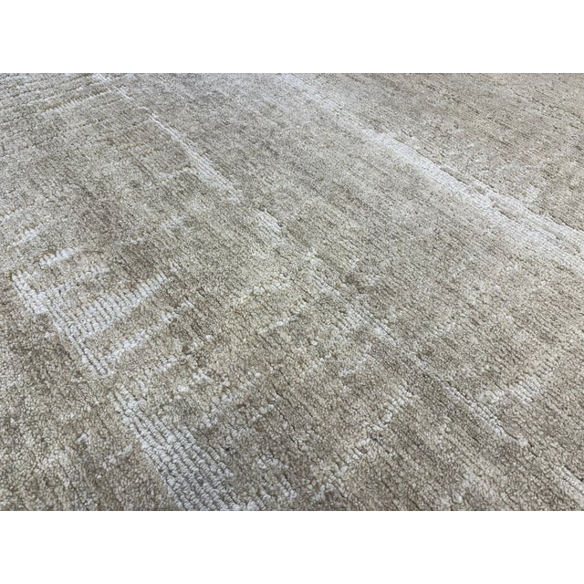 Textile Rh Restoration Hardware Strati Hand-Knotted Wool Rug — 10' × 14' Sand | Himalayan Highland Wool | High-Low Textural Design For Sale - Image 7 of 18