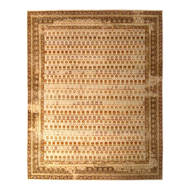 Rug & Kilim’s Daisy Rug in Cream and Orange, 9x12 For Sale