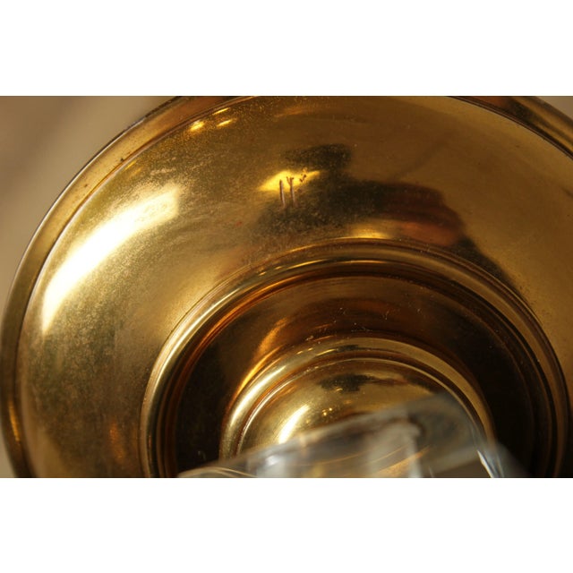 Luerte and Brass Obelisk Table Lamp For Sale - Image 11 of 13