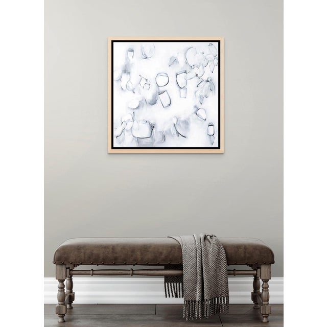 Abstract "Float No.26 - Quiet Interval" - Black and White Abstract Painting on Canvas For Sale - Image 3 of 7