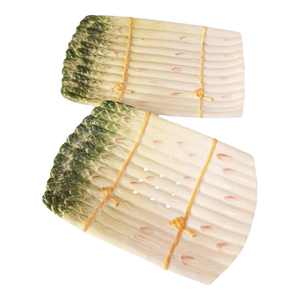 Sur Le Table Italian Asparagus Serving Platter With Serving Drainer- 2 Piece Set