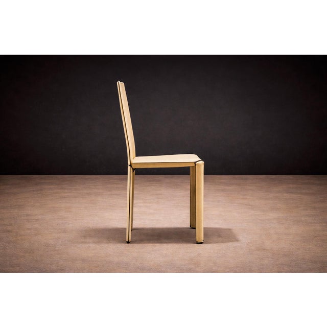 Mario Bellini Brazilian Modern Set of 4 Chairs in Suede, Mario Bellini, 1970s For Sale - Image 4 of 9