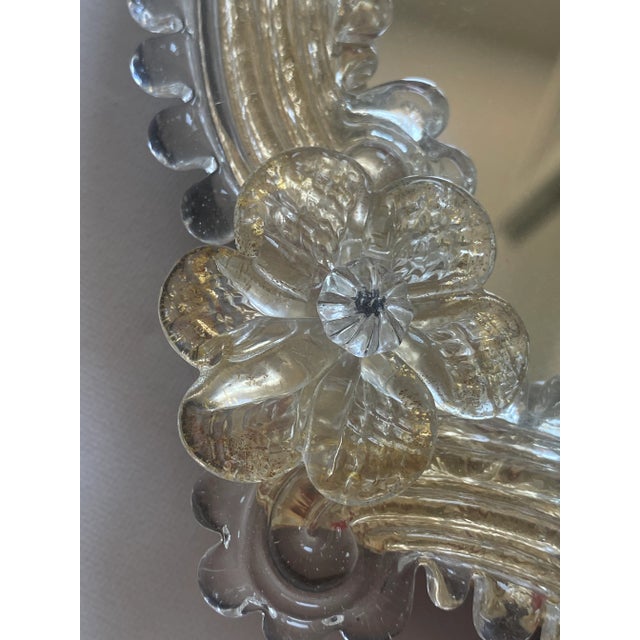 Contemporary Table Mirror Frame With Trasparents and GoldLeaf