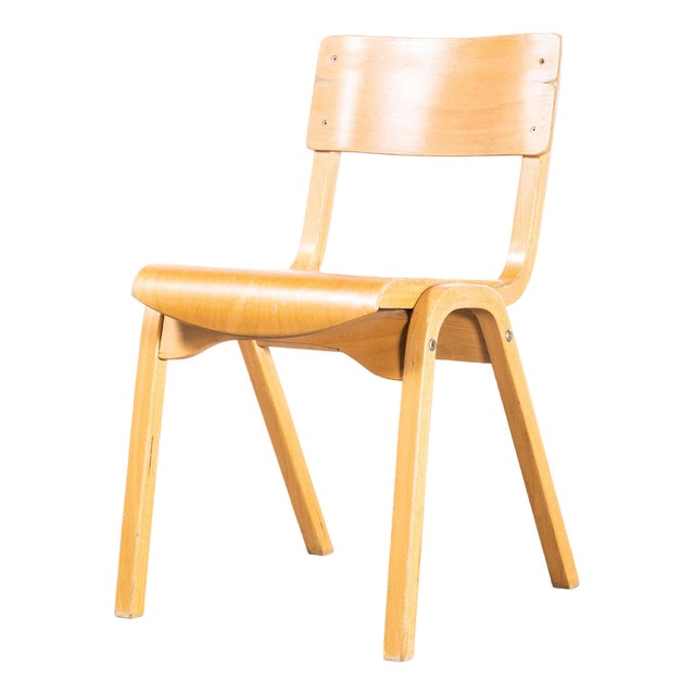 Beech Stacking Chair from Lamstak, 1950s For Sale