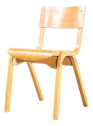 Beech Stacking Chair from Lamstak, 1950s