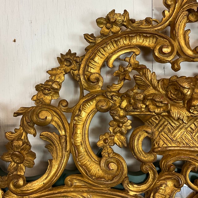 Carver's Guild Newport Jardin Rococo Revival Gilt Wood Wall / Floor Mirror For Sale - Image 10 of 12