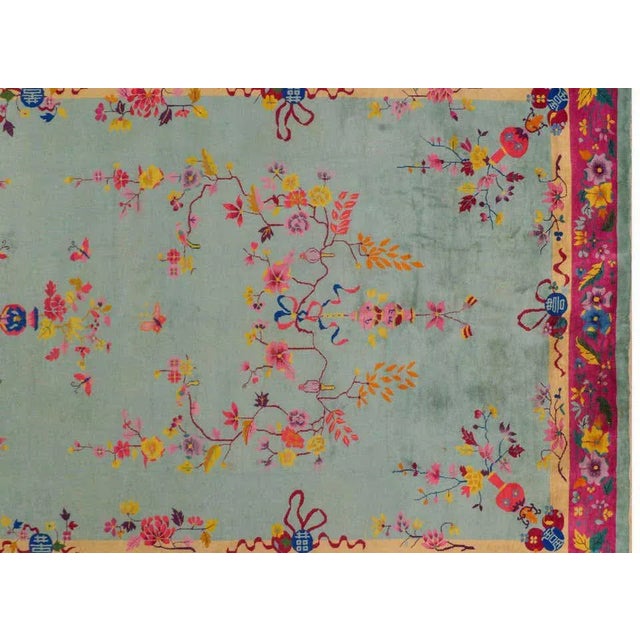 Textile Chinese Art Deco Rug For Sale - Image 7 of 11