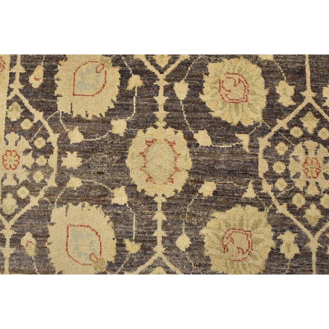 Ziegler Rug 6’4” X 9′ Dark Gray Wool Traditional Hand-Knotted Oriental Carpet For Sale - Image 9 of 13