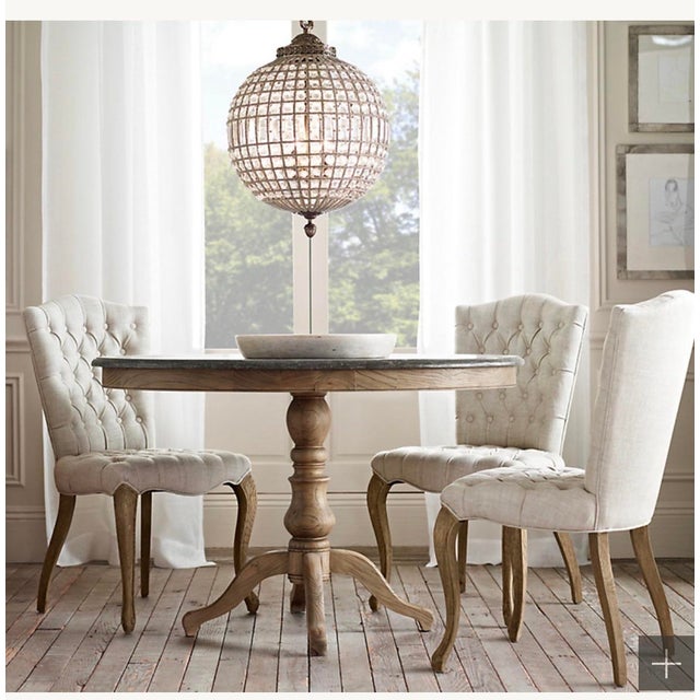 Restoration Hardware Vintage French Reclaimed Pedestal Dining Table From Retired Restoration Hardware Collection For Sale - Image 4 of 4