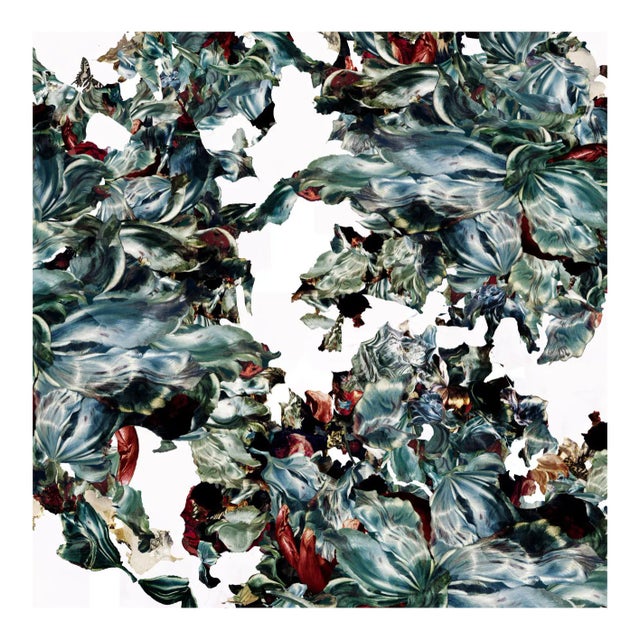 Renata Kudlacek, Blue Velvet II, 2021, 4-Color Screen-Print on Hand-Printed Bütten Paper For Sale