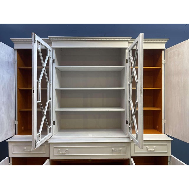 1950s English Secretaire Bookcase in Mahogany, 1950s For Sale - Image 5 of 13