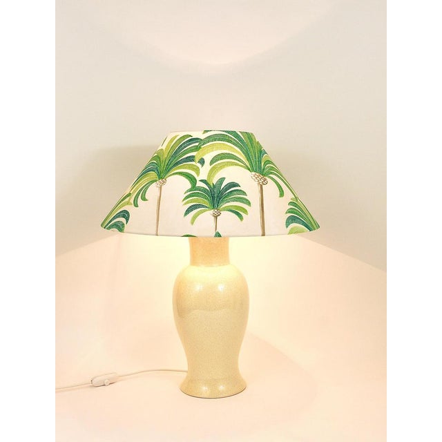 Riviera Palm Tree Table Lamp with Matching Pillow by Tommaso Barbi, 1970s, Set of 2 For Sale - Image 3 of 18