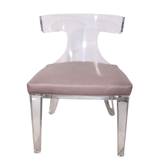 Set of Four Lucite Dining Chairs by Safavieh Couture For Sale - Image 11 of 17