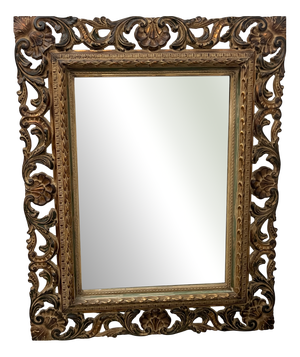 Napoleon III Style Carved Wooden Mirror, 20th Century
